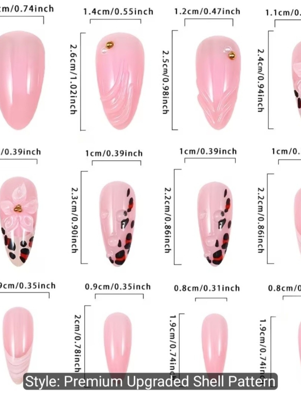 Pink Floral Leopard Accent Press-On Nails - Women Makeup - Picture 4 of 5
